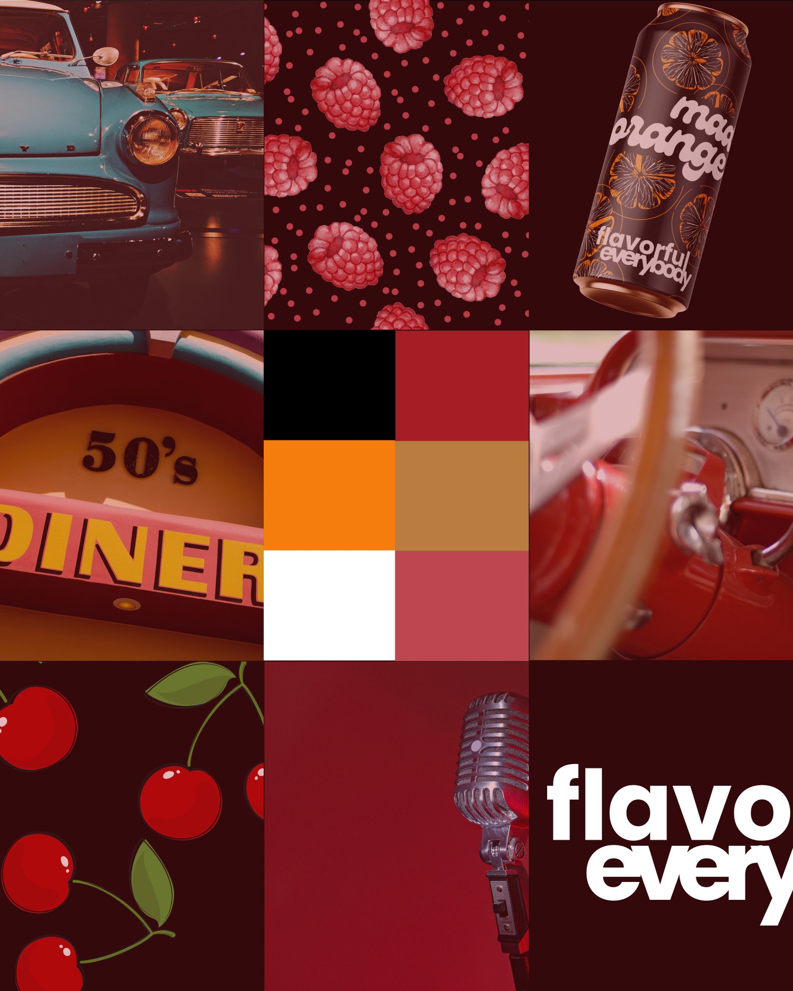 a branding carousel for a beverage company post for instagram.